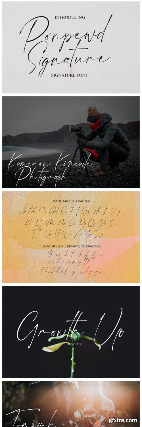 Ponpewd Signature Script Font