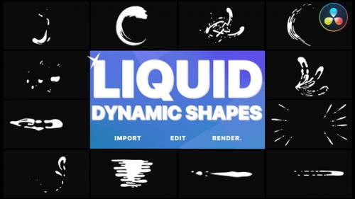 Videohive - Dynamic Liquid Shapes | DaVinci Resolve - 34053205 - 34053205