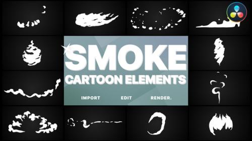 Videohive - Flash FX Cartoon Smoke | DaVinci Resolve - 34053788 - 34053788