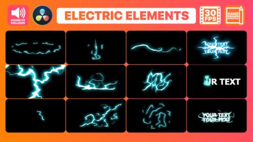 Videohive - Flash FX Electric Elements And Titles | DaVinci Resolve - 34054073 - 34054073