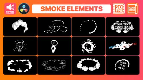 Videohive - Flash FX Smoke Elements And Titles | DaVinci Resolve - 34055205 - 34055205