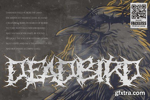 Faceless - Black Metal Typeface