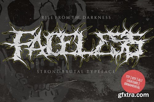 Faceless - Black Metal Typeface