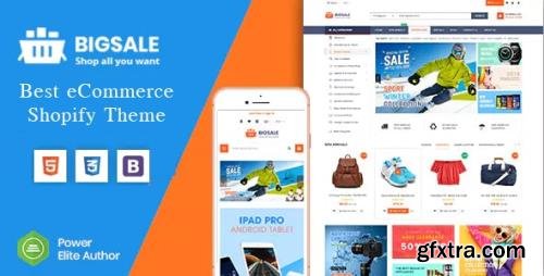 ThemeForest - BigSale v1.0.1 - The Clean, Minimal & Unlimited Bootstrap 4 Shopify Theme (12+ HomePages) - 22531159