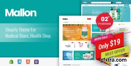 ThemeForest - Mallon v1.0.0 - Medical Store, Health Shop eCommerce Shopify Theme - 33983977