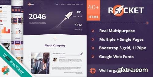 ThemeForest - Rocket v1.2.0 - Creative Multipurpose HTML Template - 10935173