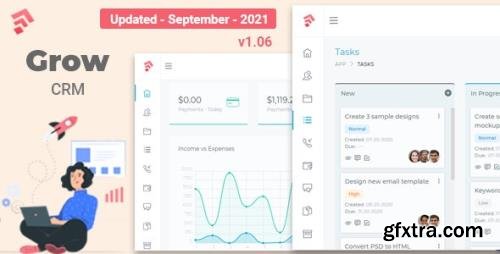 CodeCanyon - Grow CRM v1.06 - Laravel Project Management - 28292342