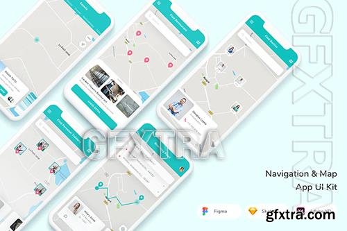 Navigation & Map App UI Kit VPH2AZP