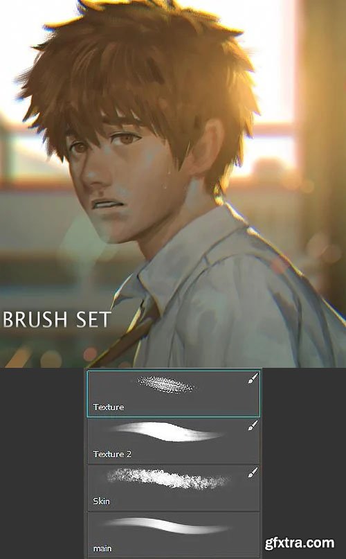 4 Painting Brushes for Photoshop