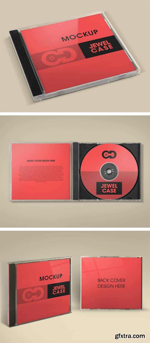 CD Jewel Case PSD Mockup Template