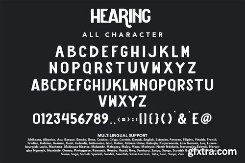 Hearing - Vintage Sans Serif Font