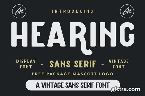 Hearing - Vintage Sans Serif Font