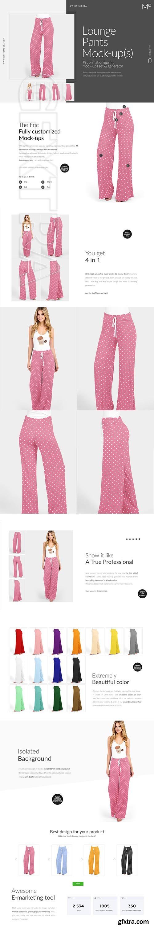 CreativeMarket - Lounge Pants Mock-ups Set 3746579