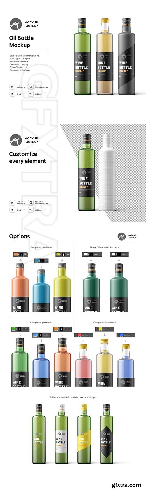 CreativeMarket - Oil Bottle Mockup 3657833