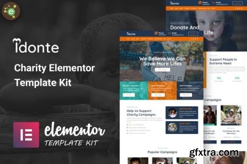 ThemeForest - iDonte v1.0.0 - Charity Non-Profit Elementor Template Kit - 34044549