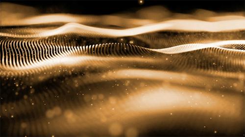 Videohive - Luxurious Gold Sparkling Particles Wave Background 01 - 18998466 - 18998466