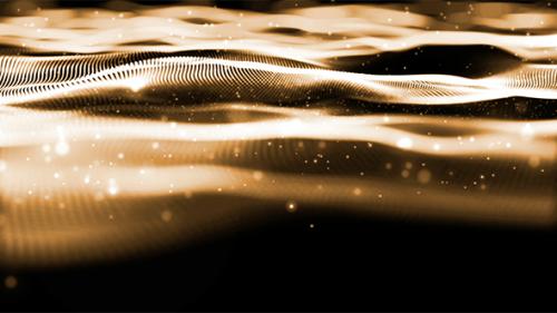 Videohive - Luxurious Gold Sparkling Particles Wave 05 - 19010068 - 19010068