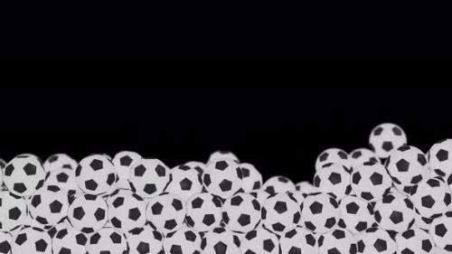 Videohive - Soccer Balls Roll From Left and Fill Lower Third of Screen - 34055604 - 34055604