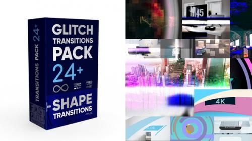 Videohive - Glitch Transitions Pack 4K - 34115526 - 34115526