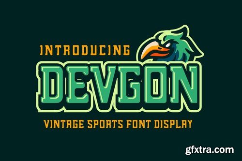 Devgon Vintage sports display font