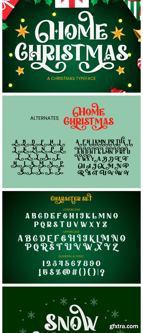 Home Christmas Font