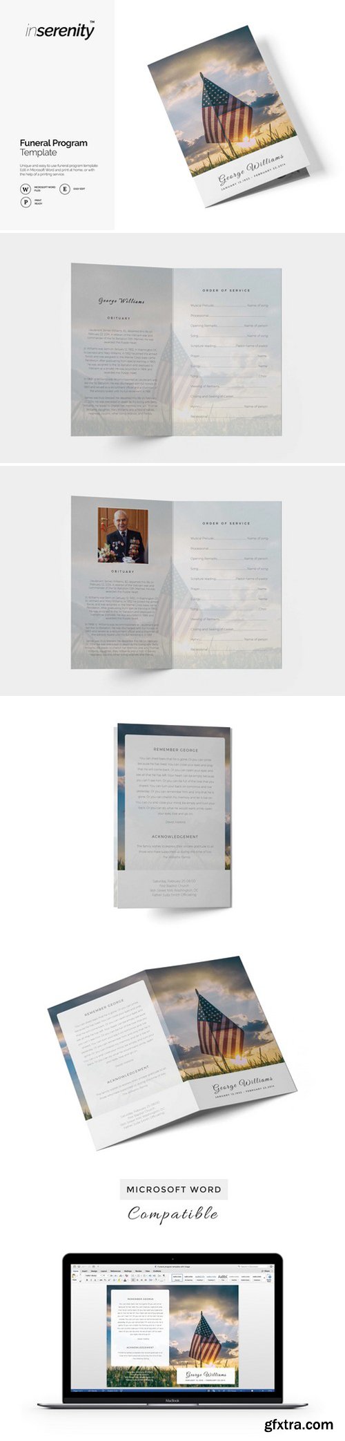 Military funeral program template