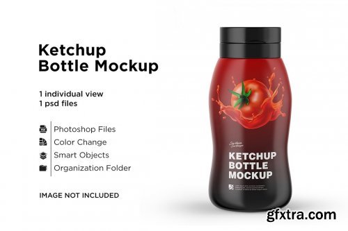 CreativeMarket - 250g Ketchup Bottle Mockup 5558019