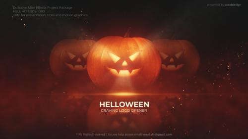 Videohive - Pumpkin Helloween Logo Opener - 34112070 - 34112070