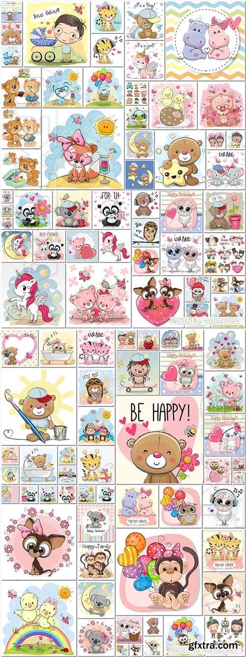 100 Bundle funny animals in vector vol 2