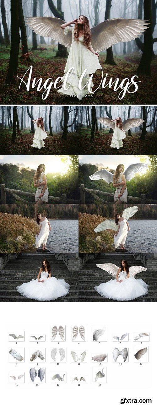 Angel Wings Overlays - 15 Overlays