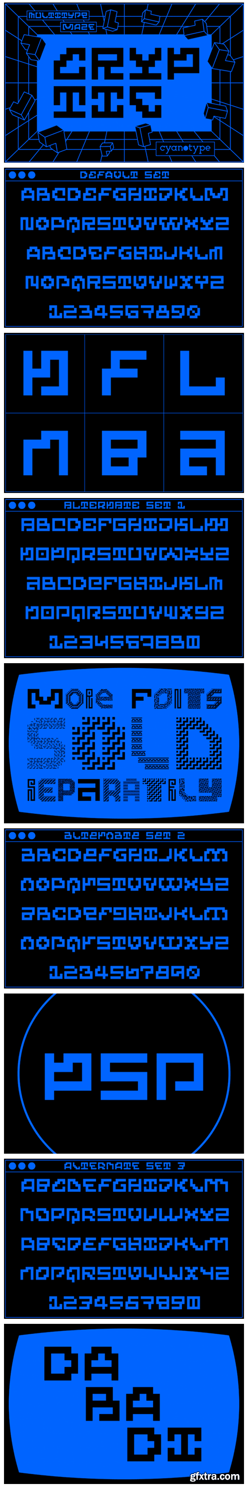 MultiType Maze Cryptic Font