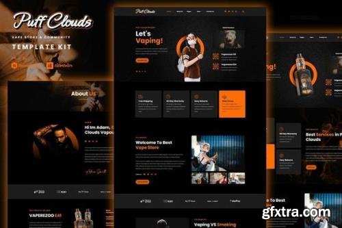 ThemeForest - Puff Clouds v1.0.1 - Vape Store & Community Elementor Template kit - 34063096