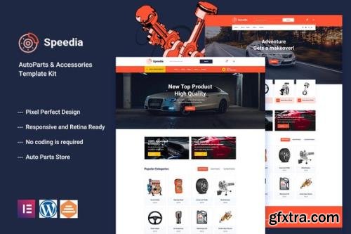 ThemeForest - Speedia v1.0.0 - AutoParts & Accessories Elementor Template Kit - 34111402