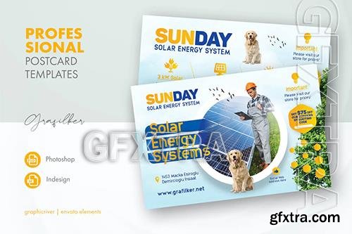 Solar Energy Postcard Templates CSKQR5G