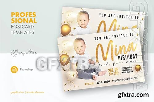 Baby Event Postcard Templates VK3B39P