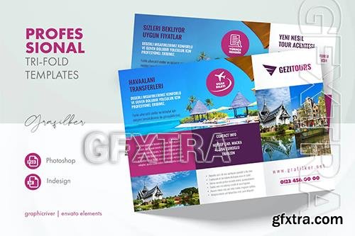 Travel Tours Tri-Fold Templates L7F3TZB