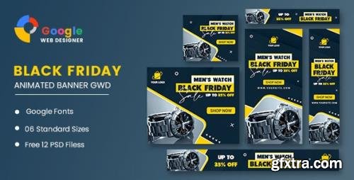 CodeCanyon - Men Watch Black Friday Sale HTML5 Banner Ads GWD v1.0 - 33969302