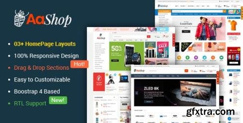 ThemeForest - AaShop v1.0.3 - Responsive & Multipurpose Sectioned Bootstrap 4 Shopify Theme - 23181870