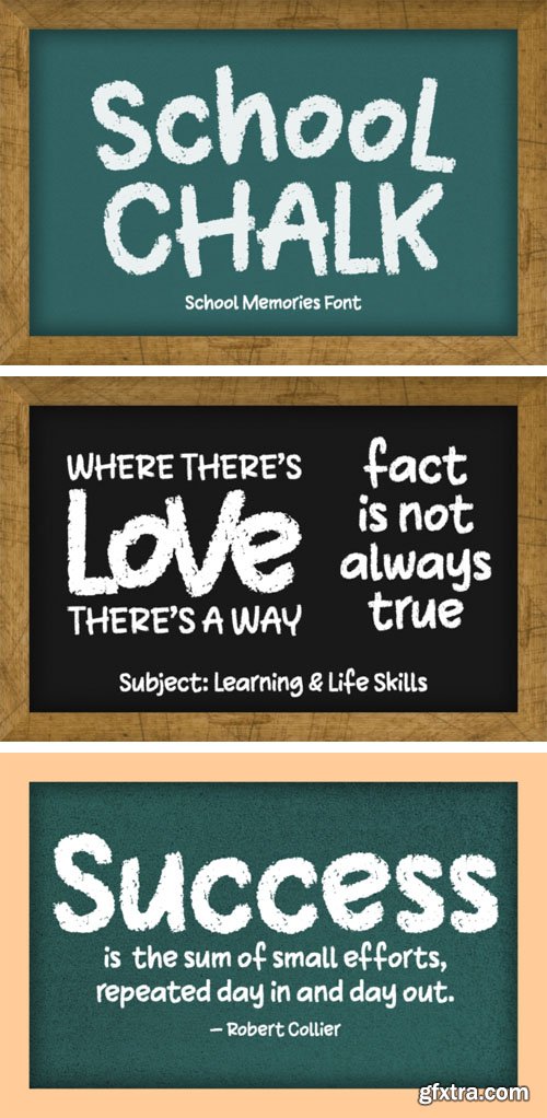 School Chalk - School Memories Display Font