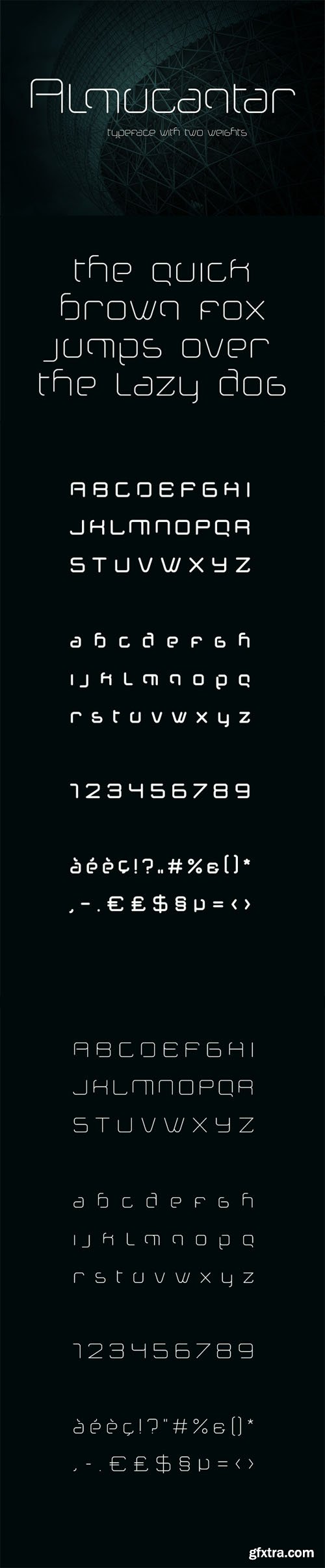 Almucantar Display Typeface - Techno Sci-fi Font Family