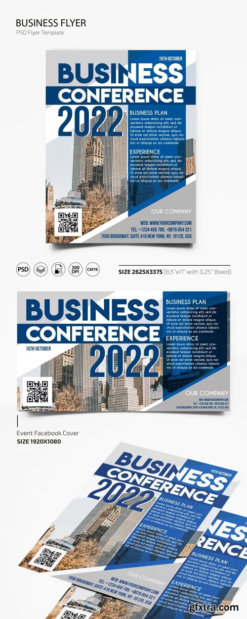 Business Conference 2022 Flyer PSD Template