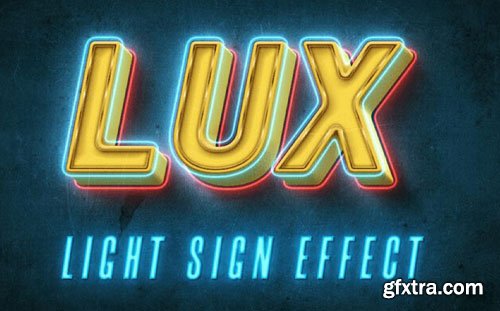 Neon LUX - Light Sign Text Effect for Photoshop