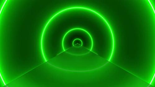 Videohive - Flight Inside Tunnel, Neon Light Abstract Background (8) - 34115659 - 34115659