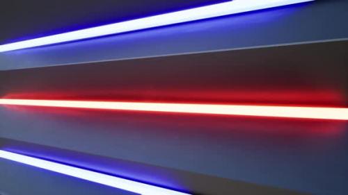Videohive - Fly Inside A Futuristic Metal Corridor With Neon Colored Laser Lines 2 - 34134640 - 34134640