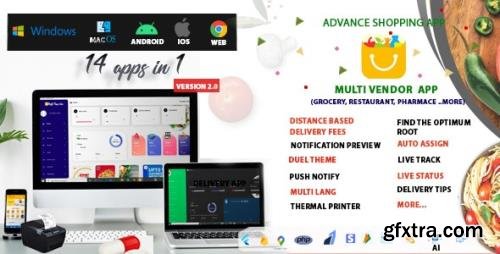 CodeCanyon - Multi-Vendor v2.0 - Food, Grocery, Pharmacy & Courier Delivery App | 16 apps - 33215179