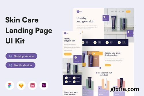 Curology - Skincare Landing Page UI KIT