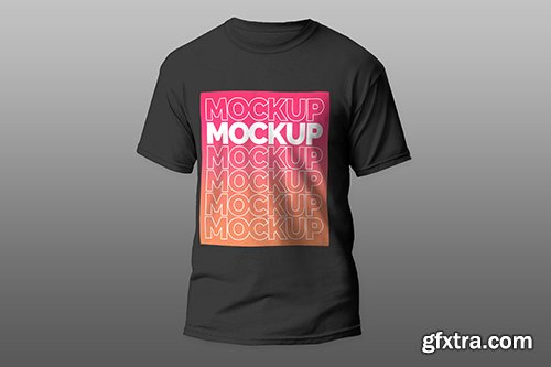 Black t-shirt mockup