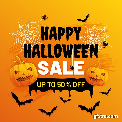 Gradient halloween sale illustration