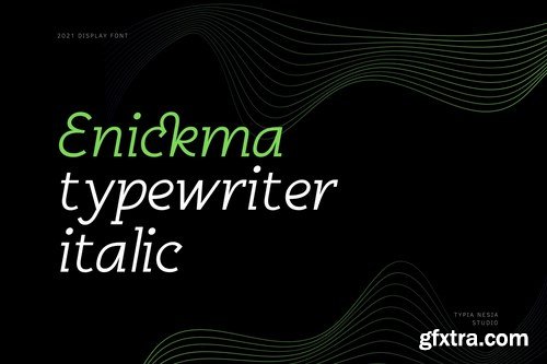 Enickma - Techno Typewriter Italic Font