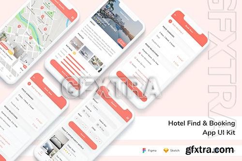 Hotel Find & Booking App UI Kit PBR7NSV